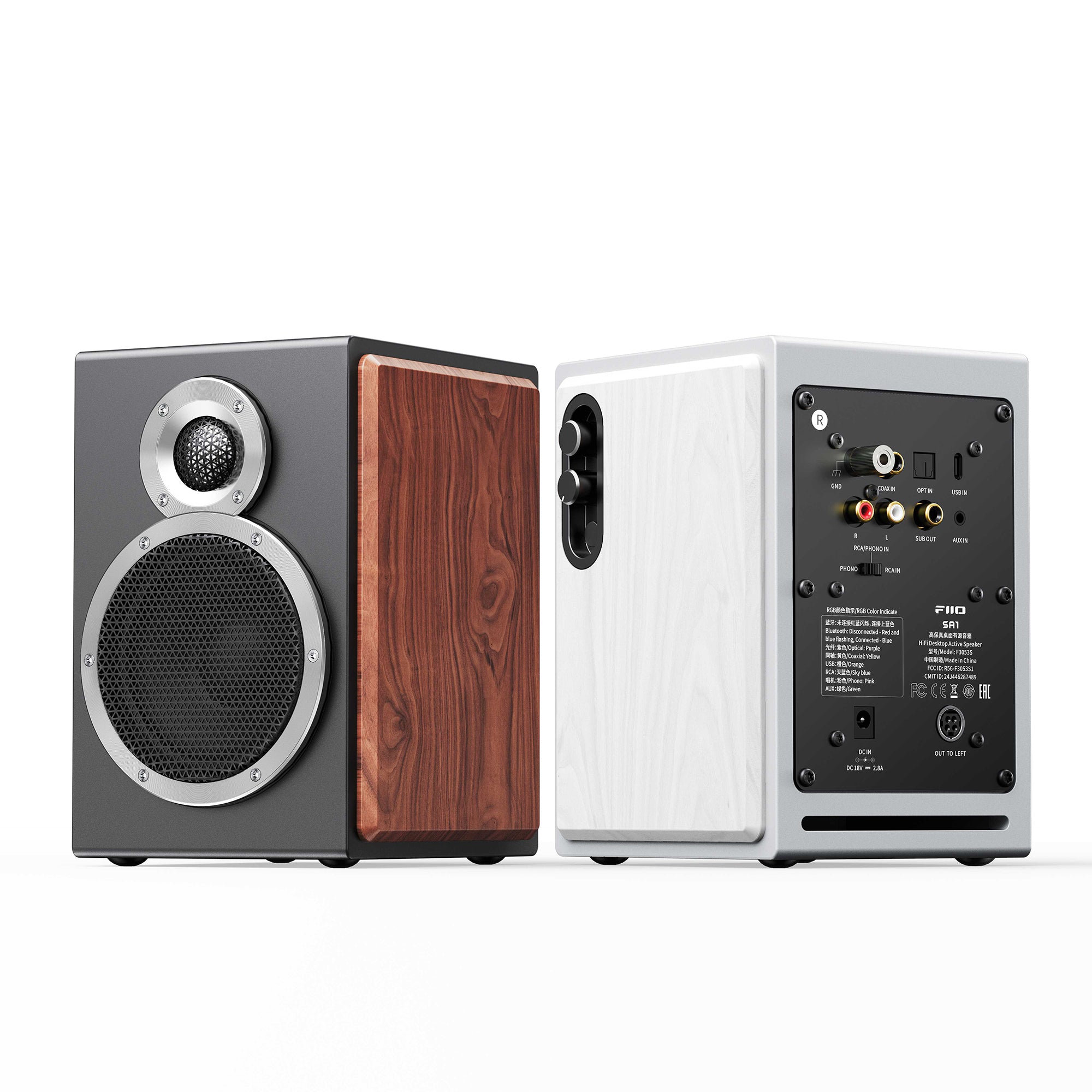 FiiO SA1 Active Desktop Speakers - High-Fidelity Audio for Home Office, Gaming & Music Listening | Premium Sound Quality for PC, Laptop & Workstation Setup