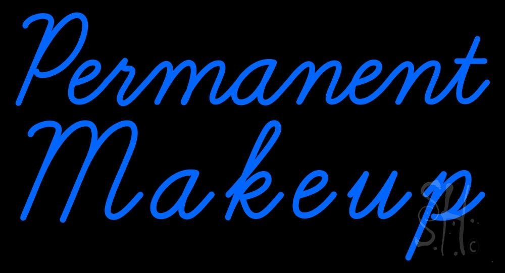 Blue Permanent Makeup LED Neon Sign 13x24 Inches - Black Square Acrylic Backing with Dimmer Switch | Bright Premium Indoor LED Light for Spa Decor, Salon Wall Art & Retail Storefront Display | Perfect for Beauty Shops, Tattoo Studios & Boutique Lighting