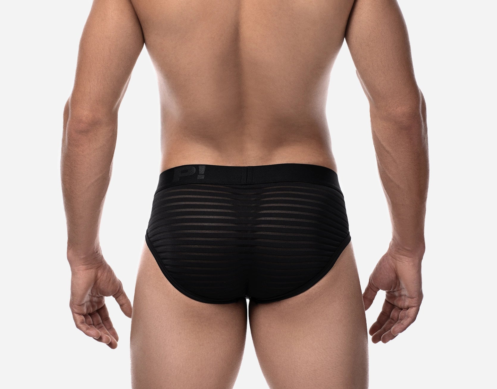 PUMP! Whisper Mesh Brief Black - Ultra Soft Breathable Underwear for Men - Perfect for Gym, Running & Everyday Comfort