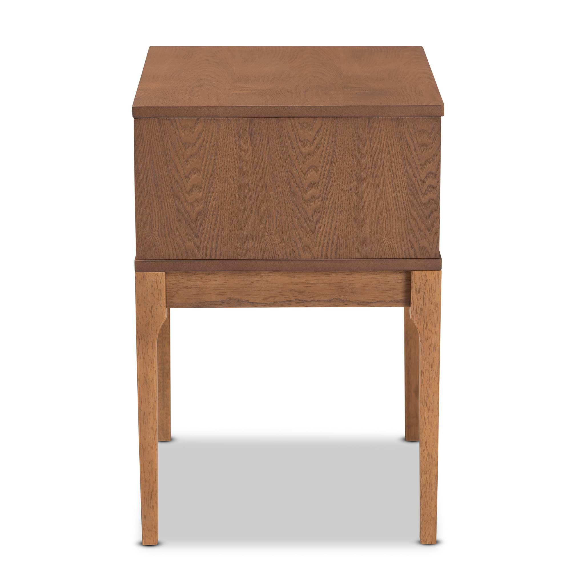 Baxton Studio Ramiel Nightstand - Modern Bedside Table with Natural Brown/Gold Finish - Perfect for Bedroom, Living Room, or Guest Room Decor