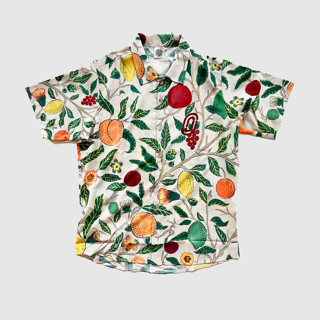 Skratch Fruit Tree Resort Shirt - Stylish Casual Hawaiian Aloha Shirt for Men & Women - Perfect for Beach Vacations, Summer Parties & Tropical Getaways