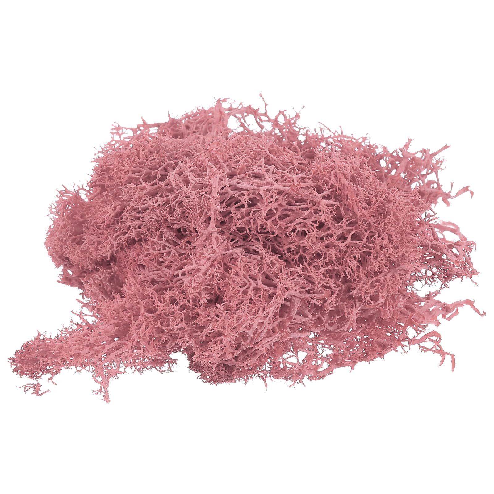 PATIKIL 1.8 OZ Artificial Moss - Preserved Reindeer Moss for Home Decor, Potted Plants & Christmas Crafts - Coral Pink Faux Moss Lichen for Centerpieces, Terrariums & DIY Projects