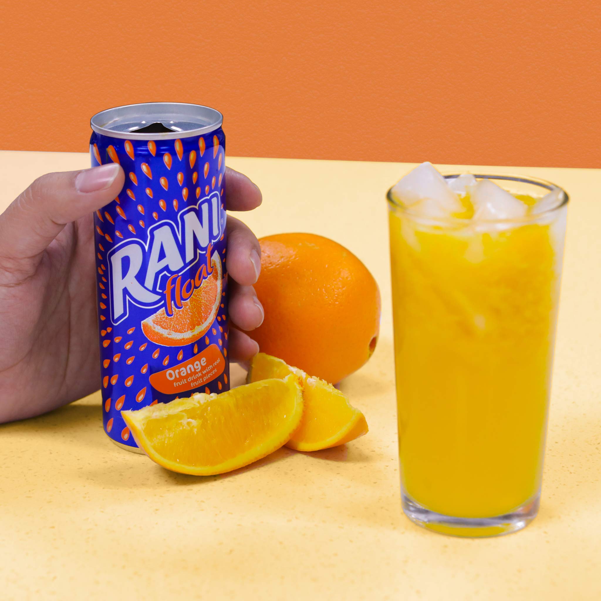 Rani Float Orange Juice with Real Fruit Pieces - Low Sugar 8 oz (Pack of 24) | Imported from Dubai | Perfect for Breakfast, Snacks & Healthy Hydration