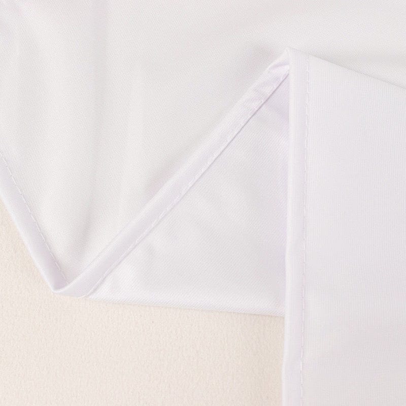 90 x 156 Inch Scuba Polyester Rectangular Tablecloth - Waterproof & Wrinkle-Resistant Dining Table Cover for Parties, Weddings & Events