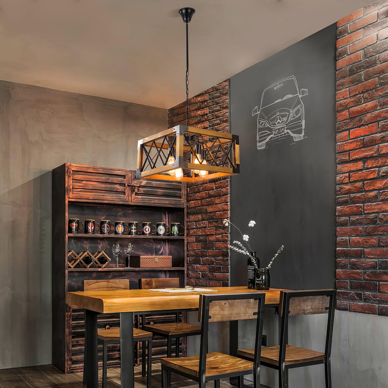 Modern Rectangle Chandelier for Kitchen Island - Elegant Pendant Lighting for Dining Room, Breakfast Nook & Home Decor