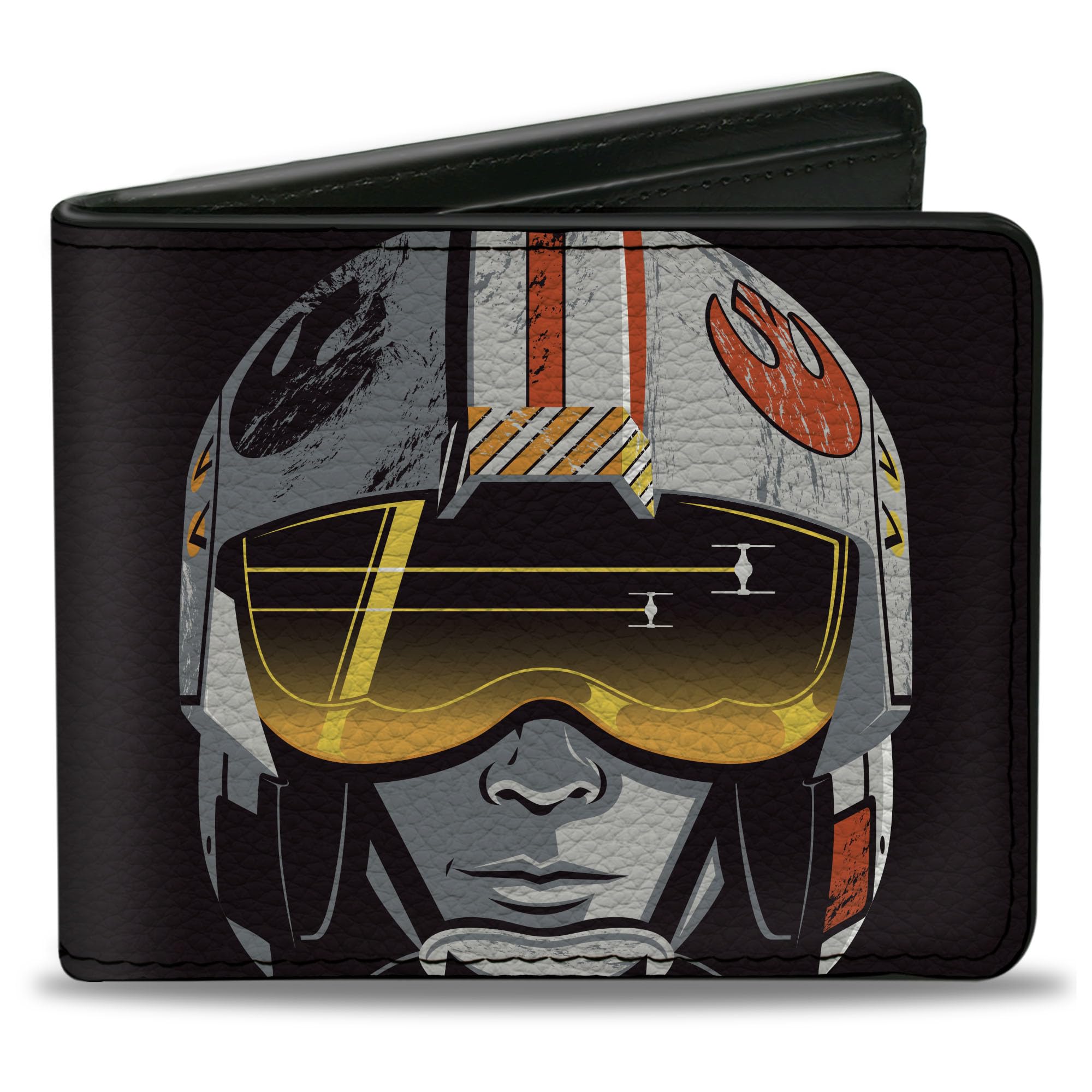 Star Wars Rebel Pilot Bifold PU Leather Wallet - Join The Rebellion - Black - Perfect for Cosplay, Collectors & Everyday Use