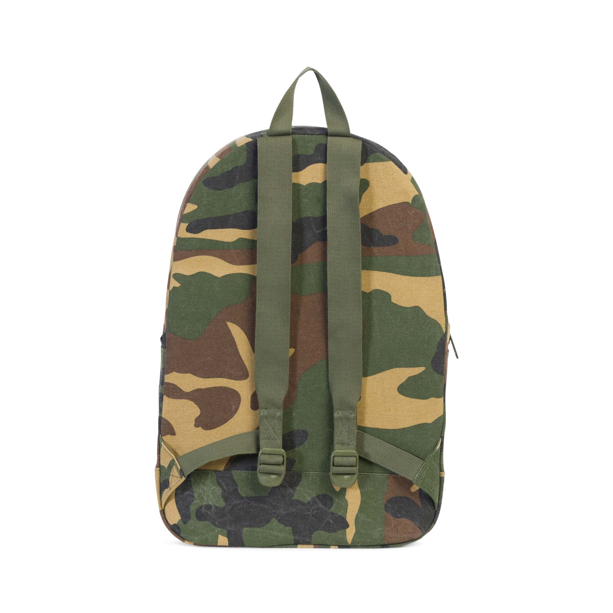 Herschel Cotton Casuals Collection Daypack Backpack - Woodland Camo Design for School, Travel & Outdoor Adventures