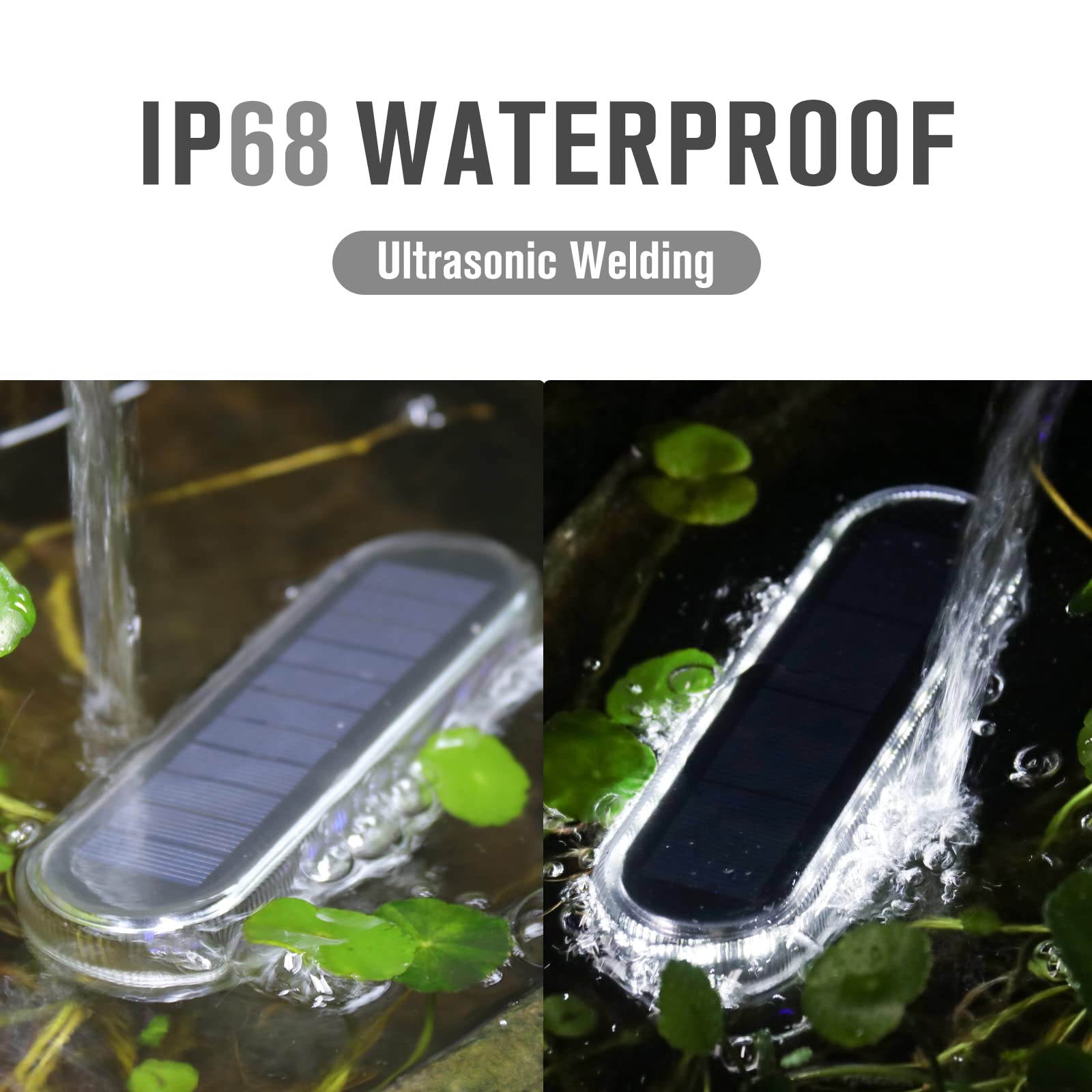 Solar LED Step Lights 4-Pack - Waterproof Outdoor Driveway Lights for Concrete Steps (White) - Perfect for Walkways & Gardens