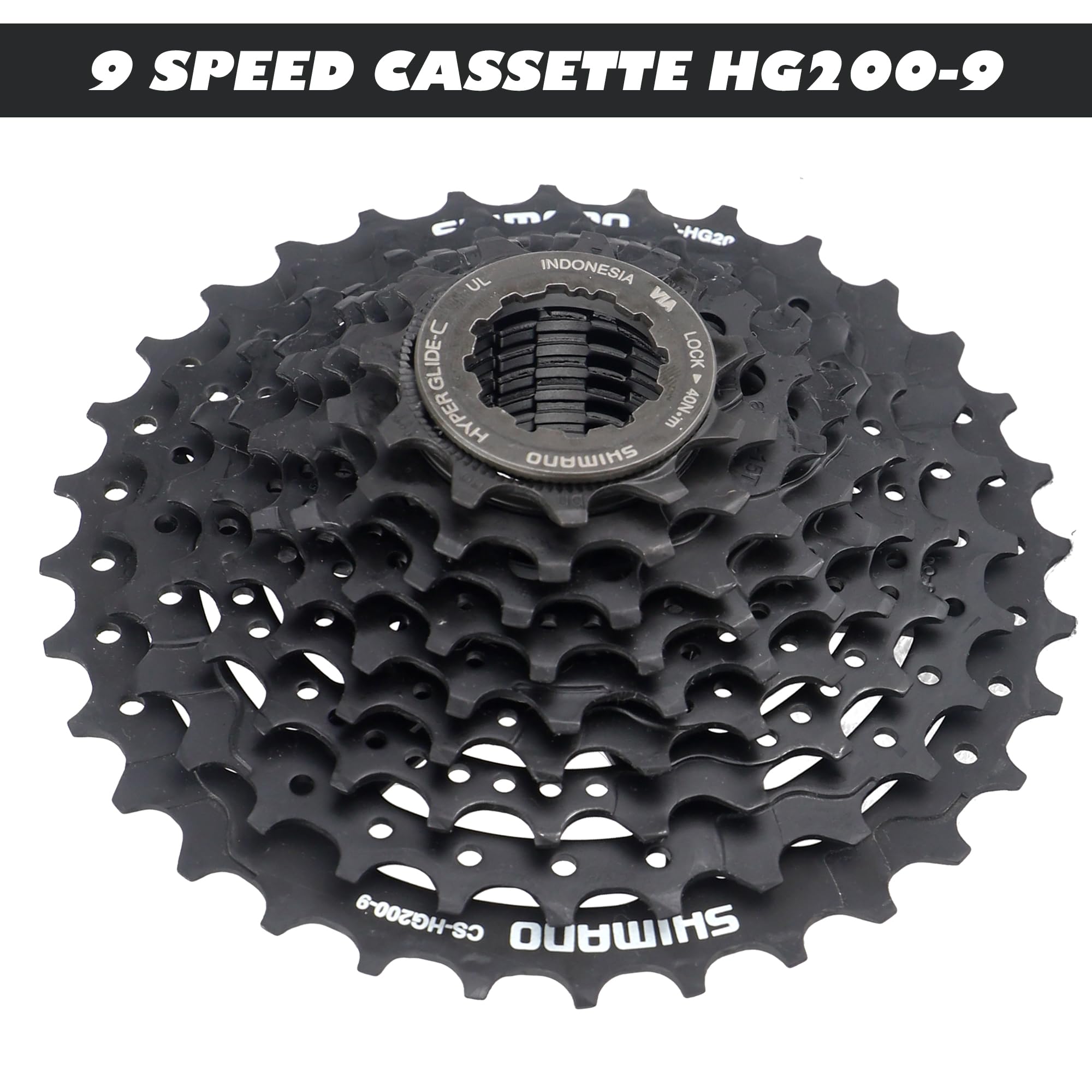 7/8/9 Speed Bike Cassette - HG200 12-32T Sprockets for Mountain, Folding & Commuter Bikes | Smooth Shifting for Trail Riding, Urban Commuting & Daily Exercise