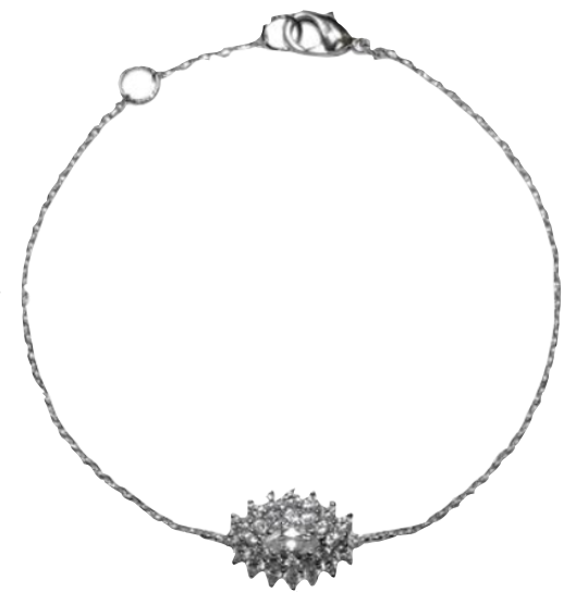 Brynn Cluster Dainty Chain Bracelet for Women - Elegant Gold/Silver Layering Bracelet with Crystal Accents - Perfect for Everyday Wear, Gift Giving & Special Occasions