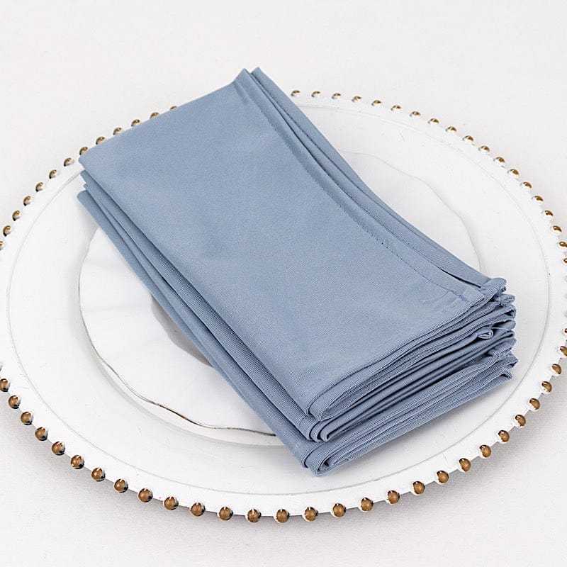 5 Premium 20x20 Inch Scuba Polyester Dinner Napkins - Soft & Absorbent for Fine Dining, Weddings & Formal Events
