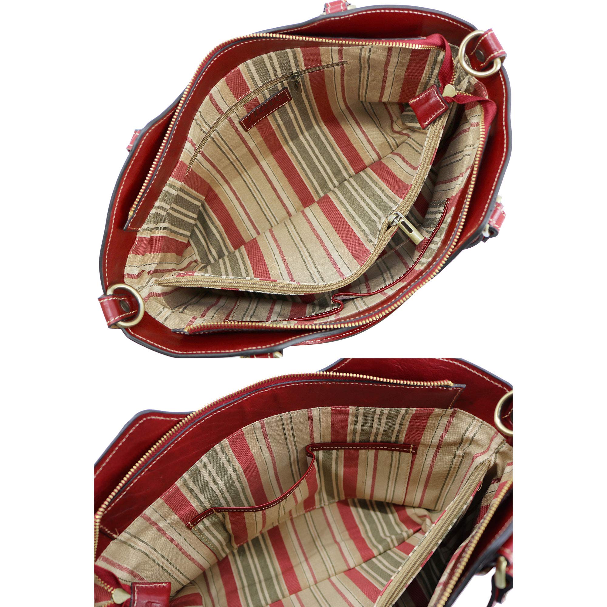 Floto Ischia Genuine Leather Shoulder Bag for Women - Stylish Crossbody Purse & Handbag for Work, Travel & Everyday Use