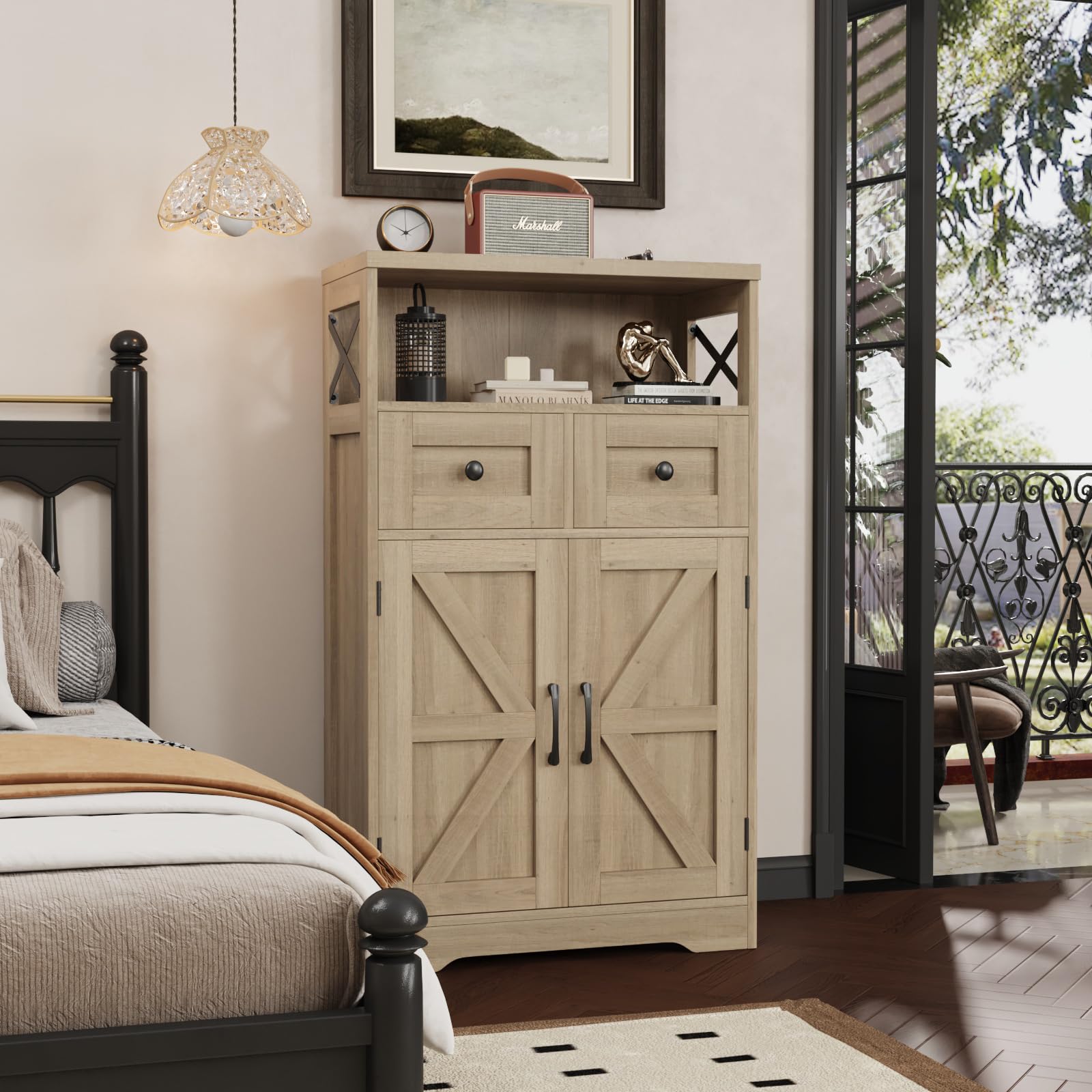 Rustic Farmhouse Storage Cabinet - 42.5