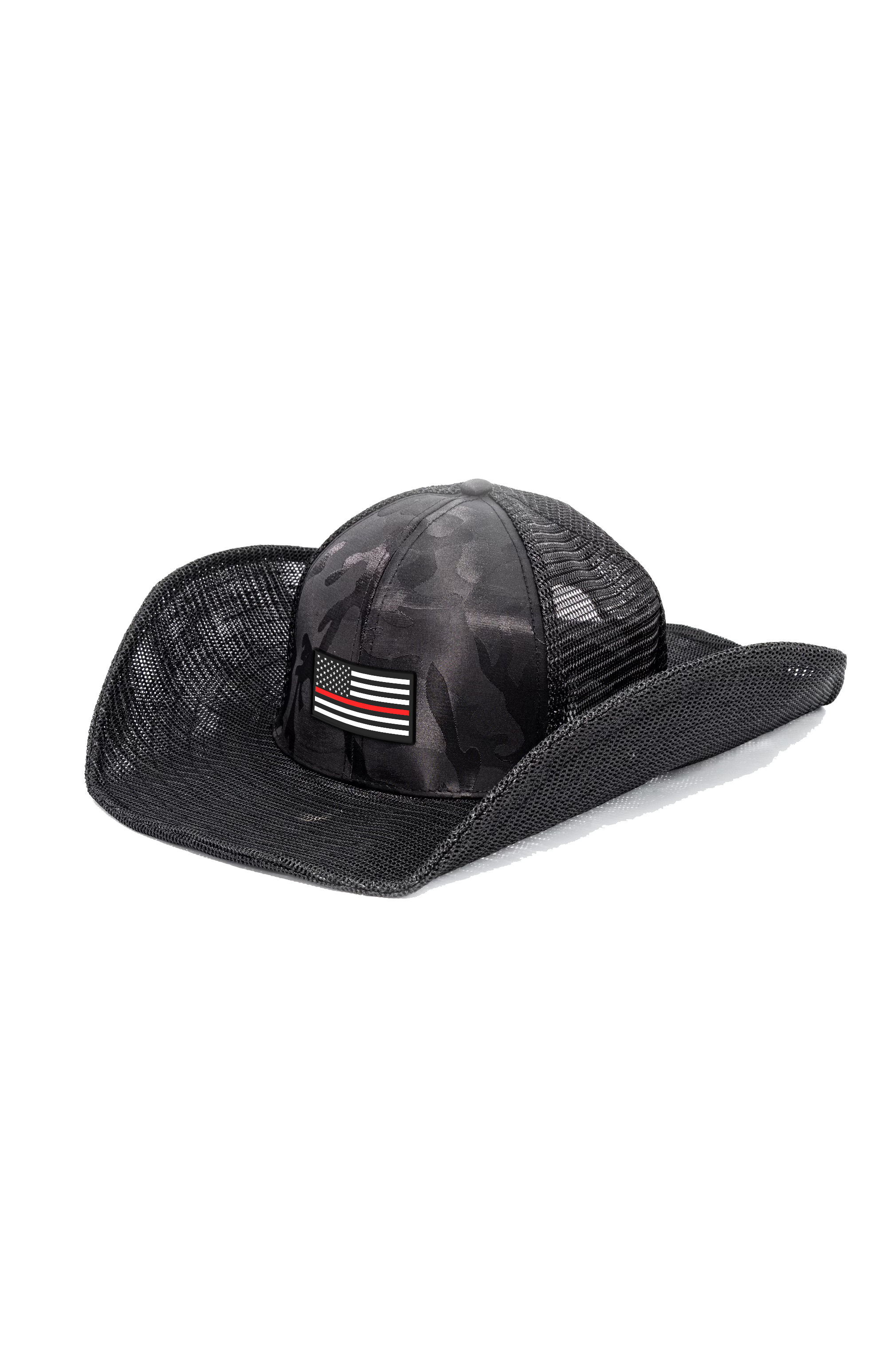 Thin Red Line American Flag Cowboy Snapback Hat - 6 Panel Adjustable Cap for Patriotic & Outdoor Enthusiasts - Perfect for Rodeo, BBQ, and Casual Wear