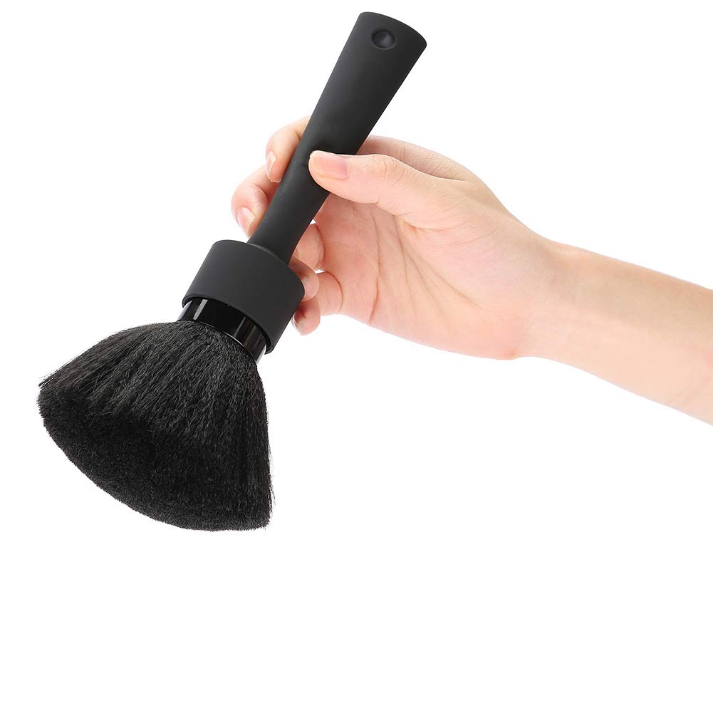 EXCLUZO Soft Small Black Hairdressing Brush - Anti-Slip Hair Styling & Cleaning Brush for Professional Barbers & Salon Use - Perfect for Detangling, Styling & Scalp Massage at Home or Salon
