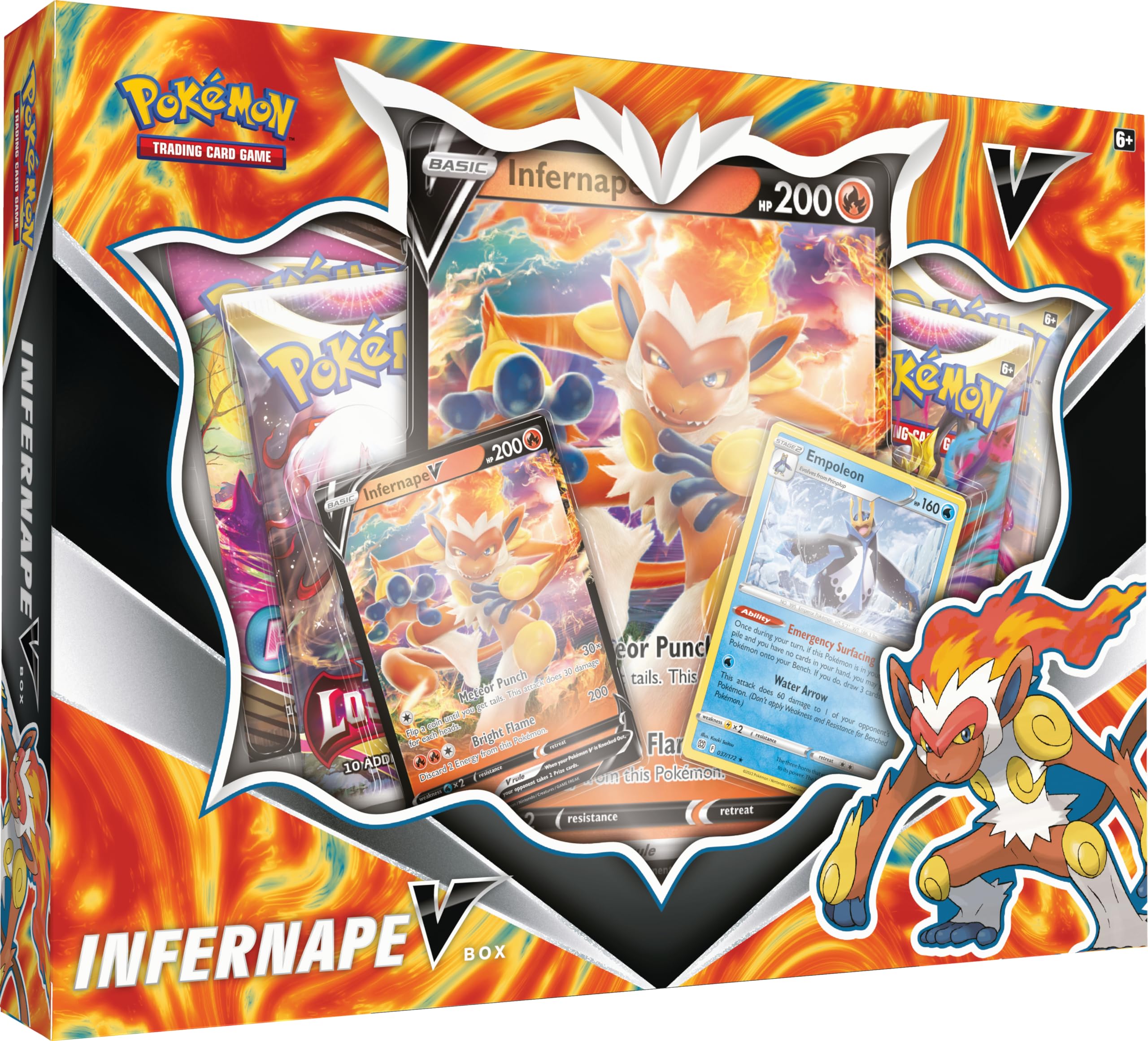 Pokemon Infernape V Trading Card Box - 36 Booster Packs, Exclusive Holo Card & Collectible Sleeves - Perfect for Battles, Gifts & Collectors