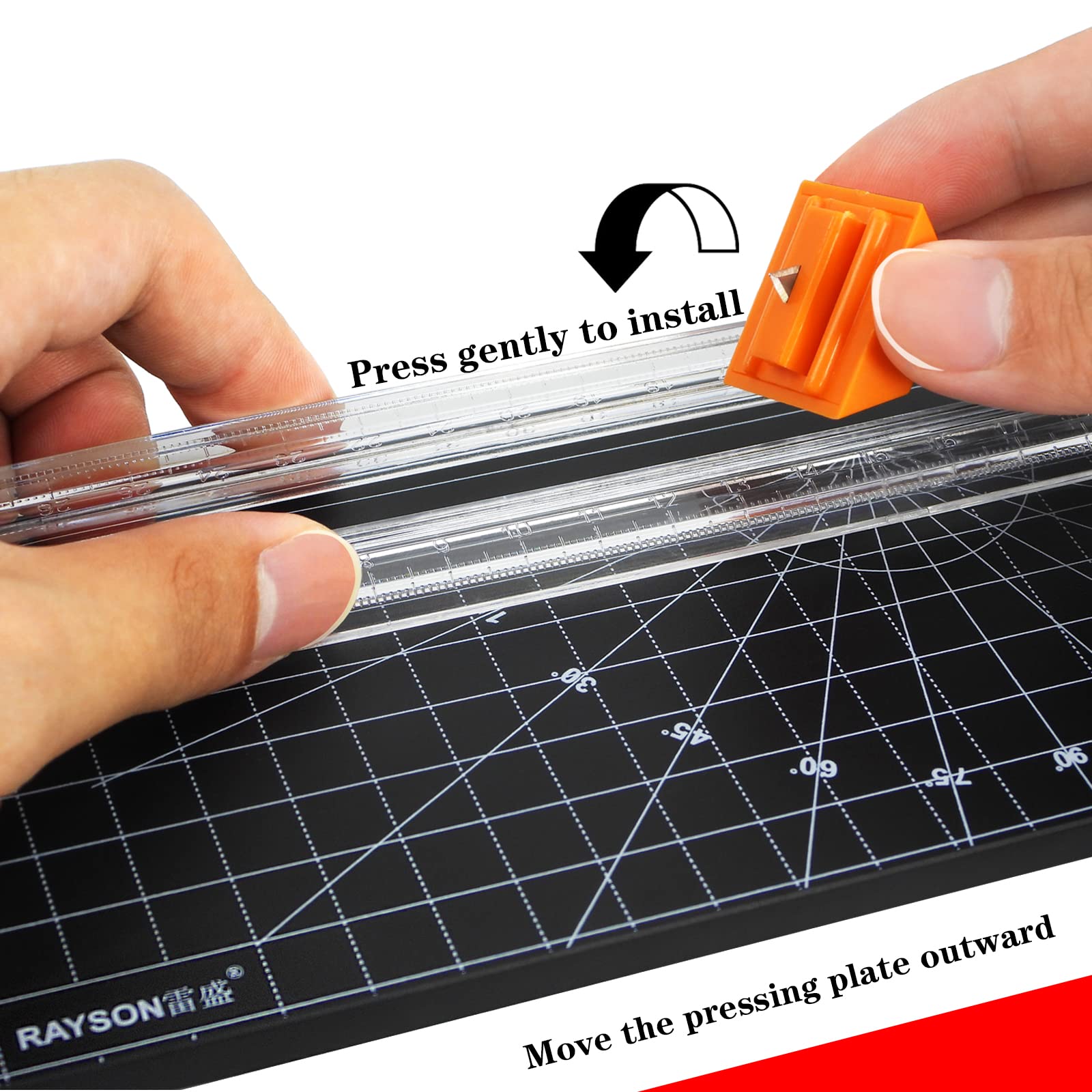 Rayson RC4000BK 12 Inch A4 Paper Cutter Trimmer - Precision Cutting for Coupons, Craft Paper, Photos & Documents | Ideal for Office, School & Craft Projects (Black)