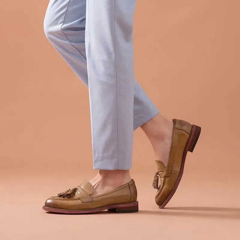 Women's Tassel Loafers - Comfortable Slip-On Shoes for Casual & Office Wear - Perfect for Work, Travel & Everyday Outfits