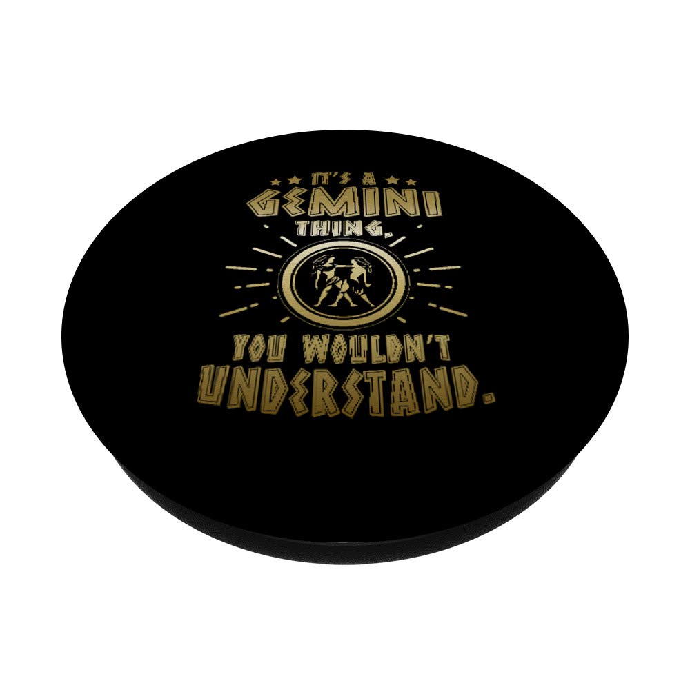 Gemini Zodiac Sign Gift - Constellation Stars Astrology PopSockets PopGrip | Swappable Phone Grip for iPhone, Samsung & Tablets | Perfect for Horoscope Lovers & Phone Protection