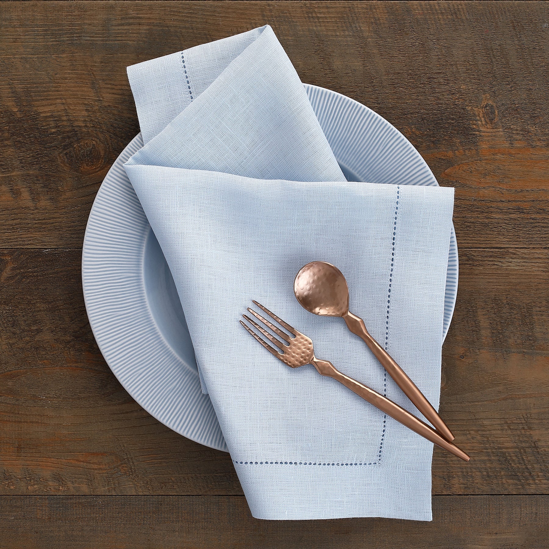 Premium Classic Hemstitch Linen Napkins - Elegant Dinner Table Decor for Weddings, Parties & Fine Dining
