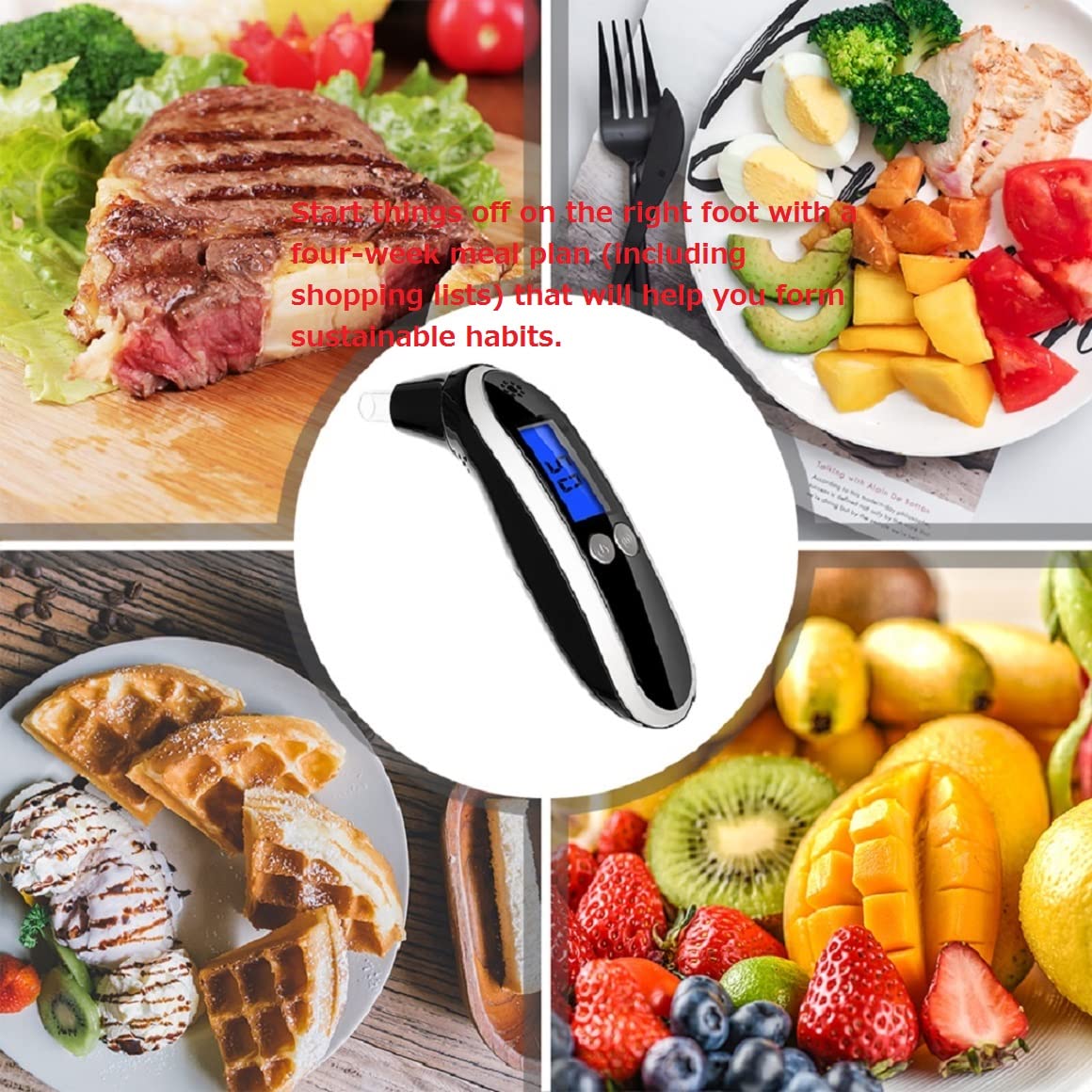 Ketone Breath Tester - Accurate Ketosis Meter & Keto Breathalyzer with 10 Reusable Mouthpieces (Black) | Track Ketosis for Weight Loss & Low Carb Diet | Perfect for Keto Dieters & Fitness Enthusiasts