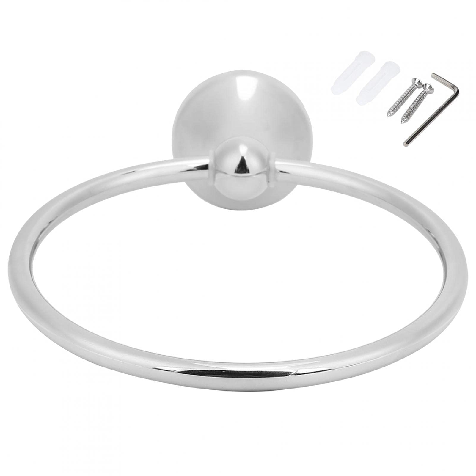 Stainless Steel Towel Ring Holder - Rustproof Round Bath Towel Rack for Kitchen, Hotel, Home & Bathroom - Durable & Wear-Resistant (340230) - Perfect for Hanging Hand Towels, Washcloths & Face Towels