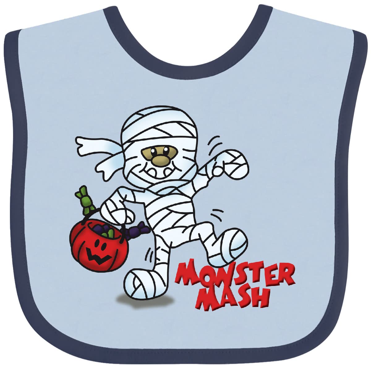 Inktastic Monster Mash Baby Bib - Cute & Washable Drool Bib for Infants & Toddlers - Perfect for Feeding, Teething & Everyday Use