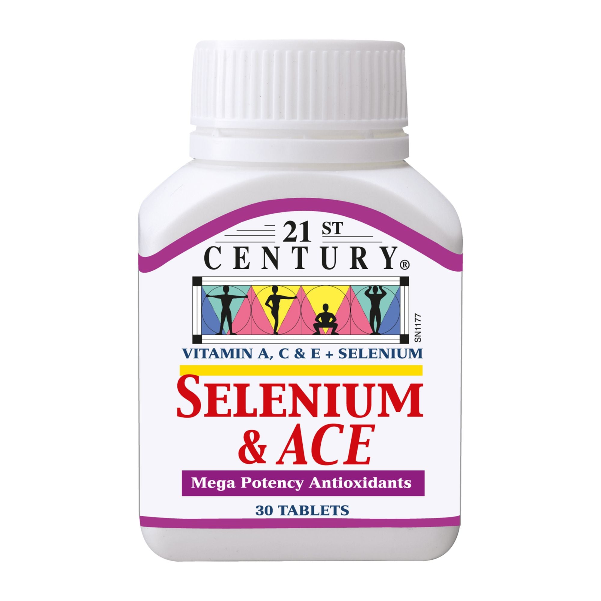 21st Century Selenium & Vitamin E 30 Tablets - Antioxidant Supplement for Immune Support & Heart Health - Perfect for Daily Wellness & Active Lifestyles