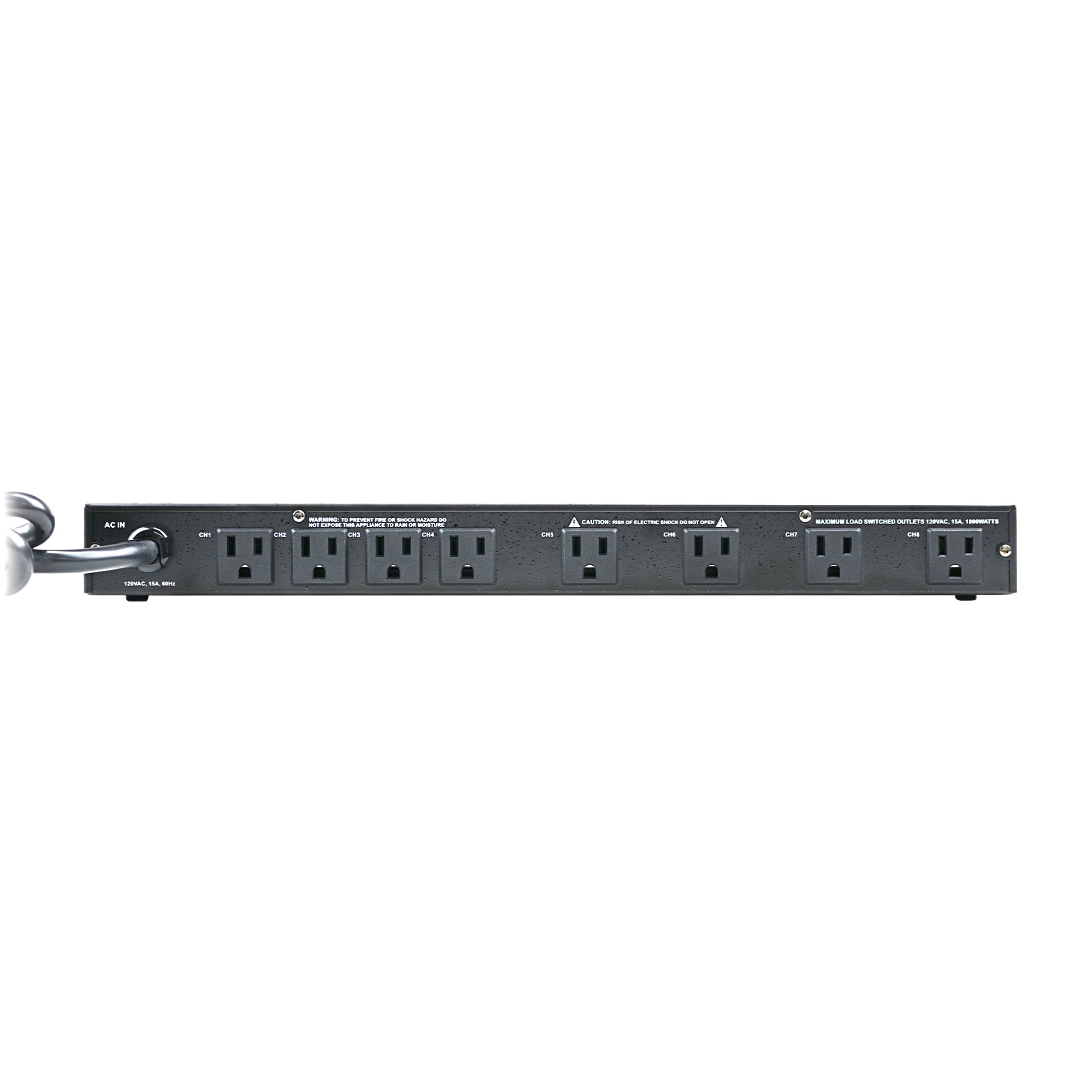 8 Outlet Professional Power Strip with Surge Protector - PD 810 Power Distributor for Home Theater, Office & Studio Equipment