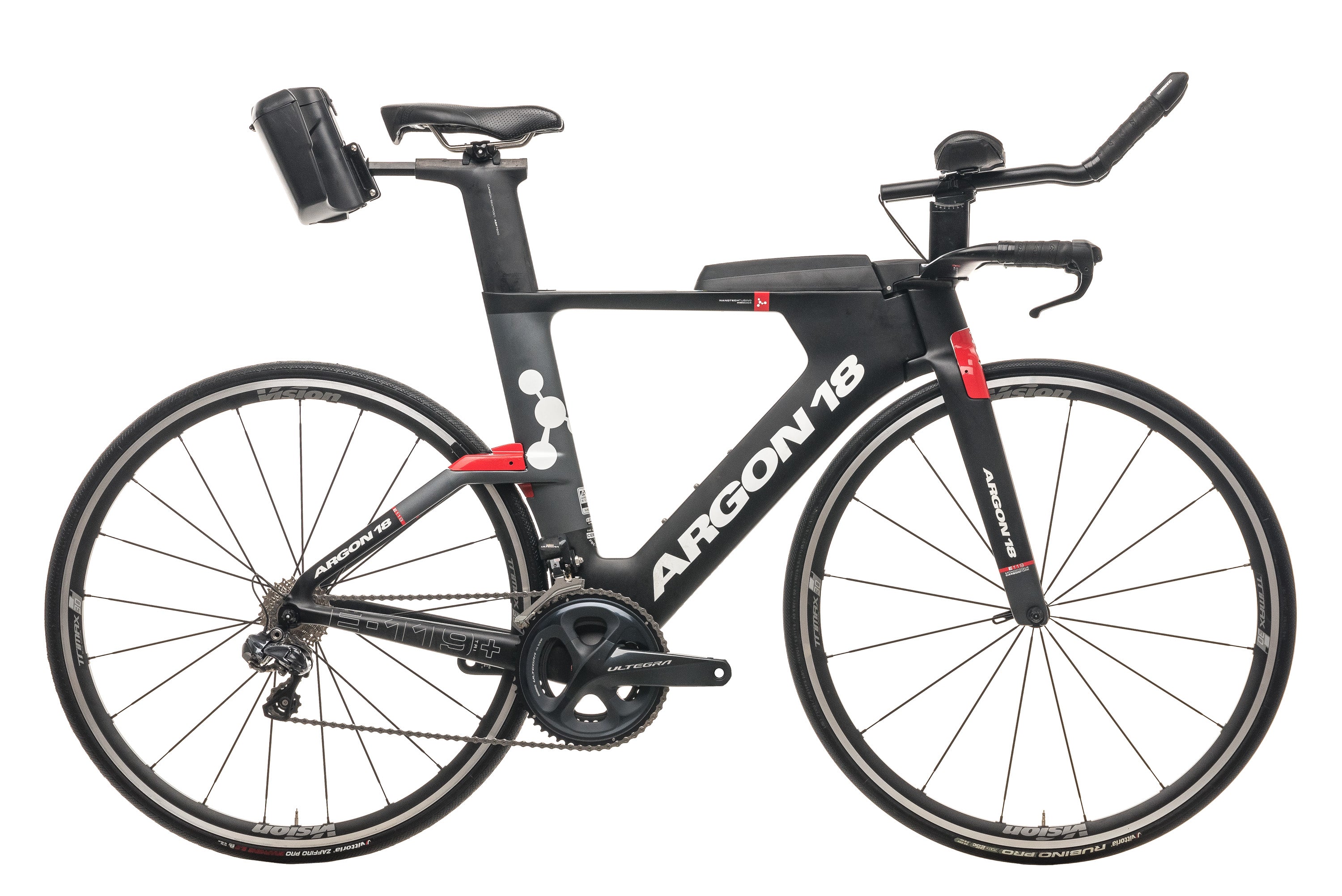 Argon 18 E-119+ Triathlon Bike 2018 - Medium Size | Carbon Frame, Aero Design for Competitive Racing & Endurance Training