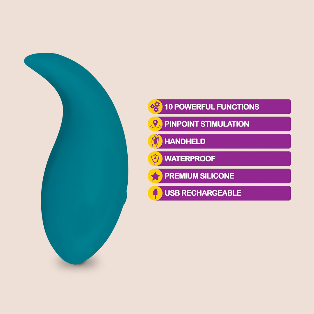 Viben Elated Pinpoint Vibrator - Waterproof & Rechargeable Personal Massager for Women | Perfect for Stress Relief & Sensual Pleasure at Home or Travel