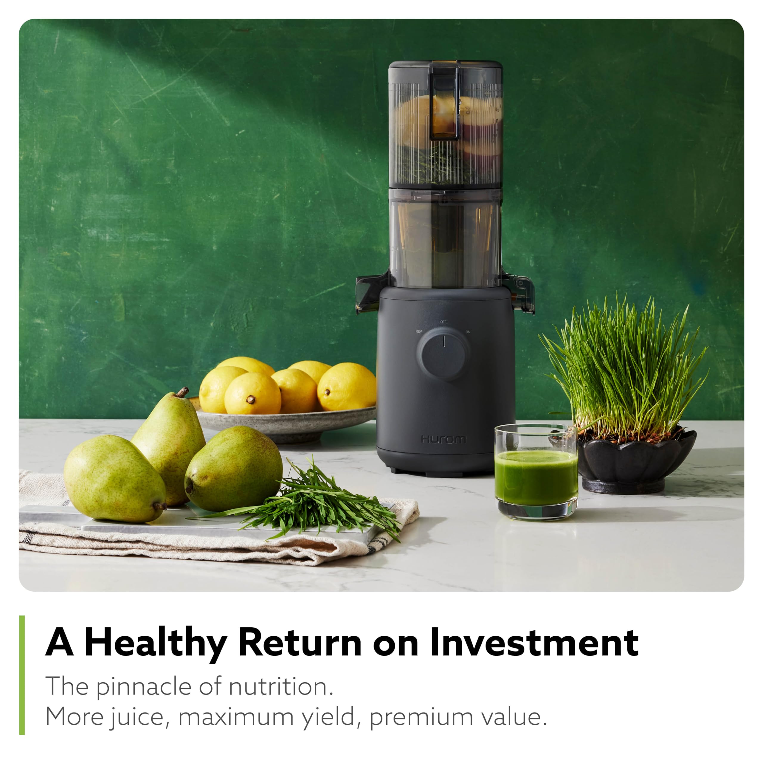 Hurom H310A Slow Juicer - Cold Press Masticating Juicer for Fruits & Vegetables, Quiet Operation, Easy Clean (Lavender) - Perfect for Healthy Juicing at Home, Office, or Gym