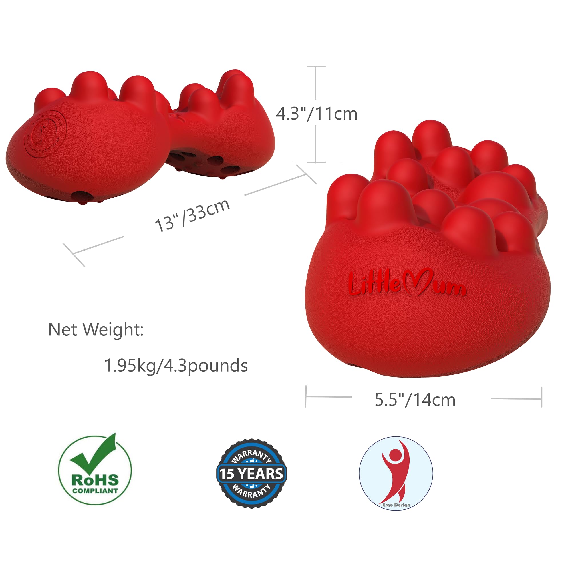 Trigger Point Massager for Back & Glutes - Myofascial Release Tool for Piriformis Syndrome, Back Knots & Muscle Pain Relief - Perfect for Office Workers, Athletes & Home Use