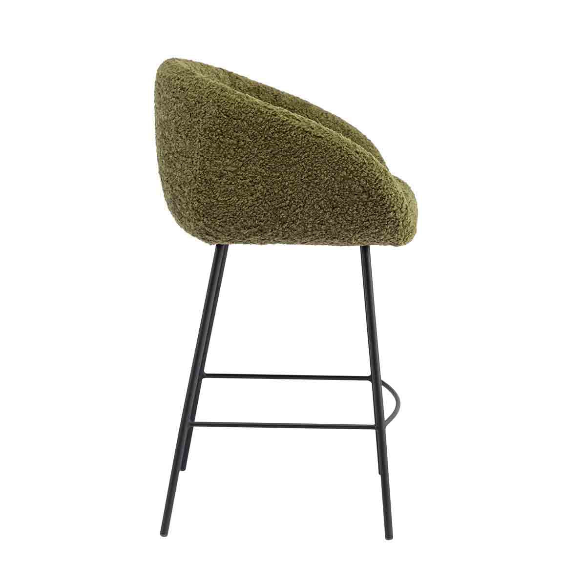Avalon Fur Bar Stool - Soft & Stylish Counter Height Stool with Plush Faux Fur Seat - Perfect for Home Bar, Kitchen Island, or Breakfast Nook - Modern & Comfortable Seating for Dining & Entertaining