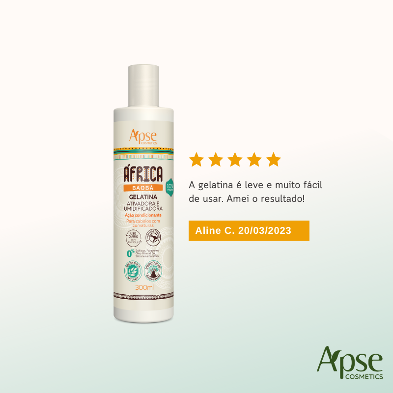 Apse Cosmetics African Baobab Restorative Gelatin Mask - 10.14 fl oz for Hair & Skin Care - Deep Hydration & Repair Treatment for Dry, Damaged Hair & Dull Skin - Perfect for Salon & Home Use