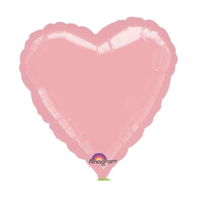 18 Inch Pastel Pink Heart Foil Balloon for Birthday Party Decorations, Baby Shower, Wedding, Anniversary & Romantic Events - Pack of 1