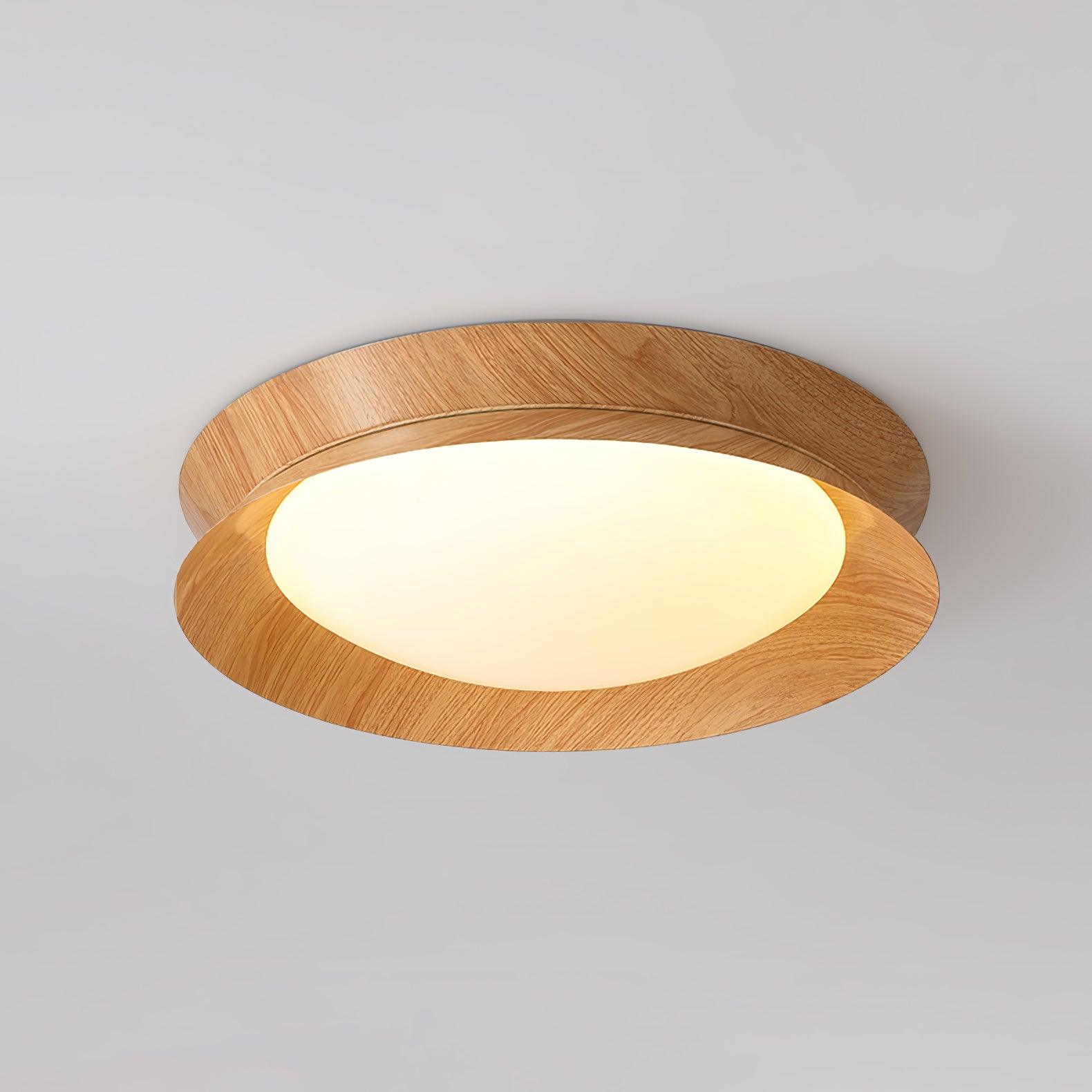 Modern Double Half Round Ceiling Light Fixture - Dimmable LED Flush Mount for Bedroom, Living Room & Hallway - Energy Saving Home Decor Lighting Solution