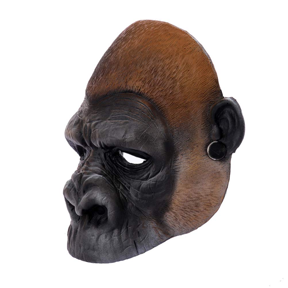 STOBOK Halloween Mask - PU Foam Monkey Full Face Mask for Adults & Kids - Perfect for Halloween Parties, Cosplay, and Costume Events