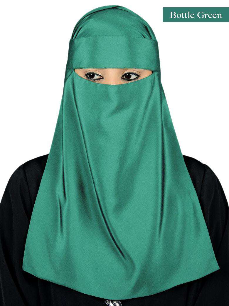 Lamah Niqab with Square Hijab and Headband Set - Perfect for Muslim Women's Prayer, Modest Fashion, and Everyday Wear