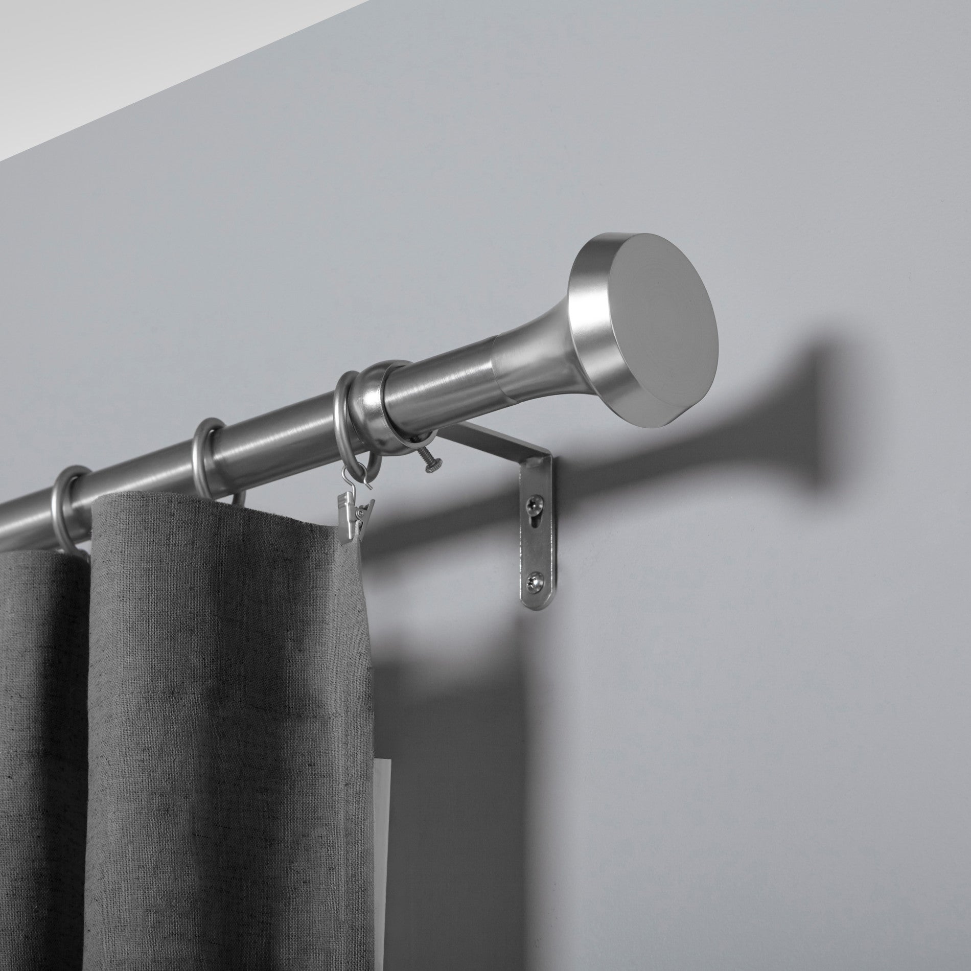 Ella Adjustable Curtain Rod - Heavy Duty Steel Drapery Rod for Windows - Perfect for Living Room, Bedroom & Home Decor