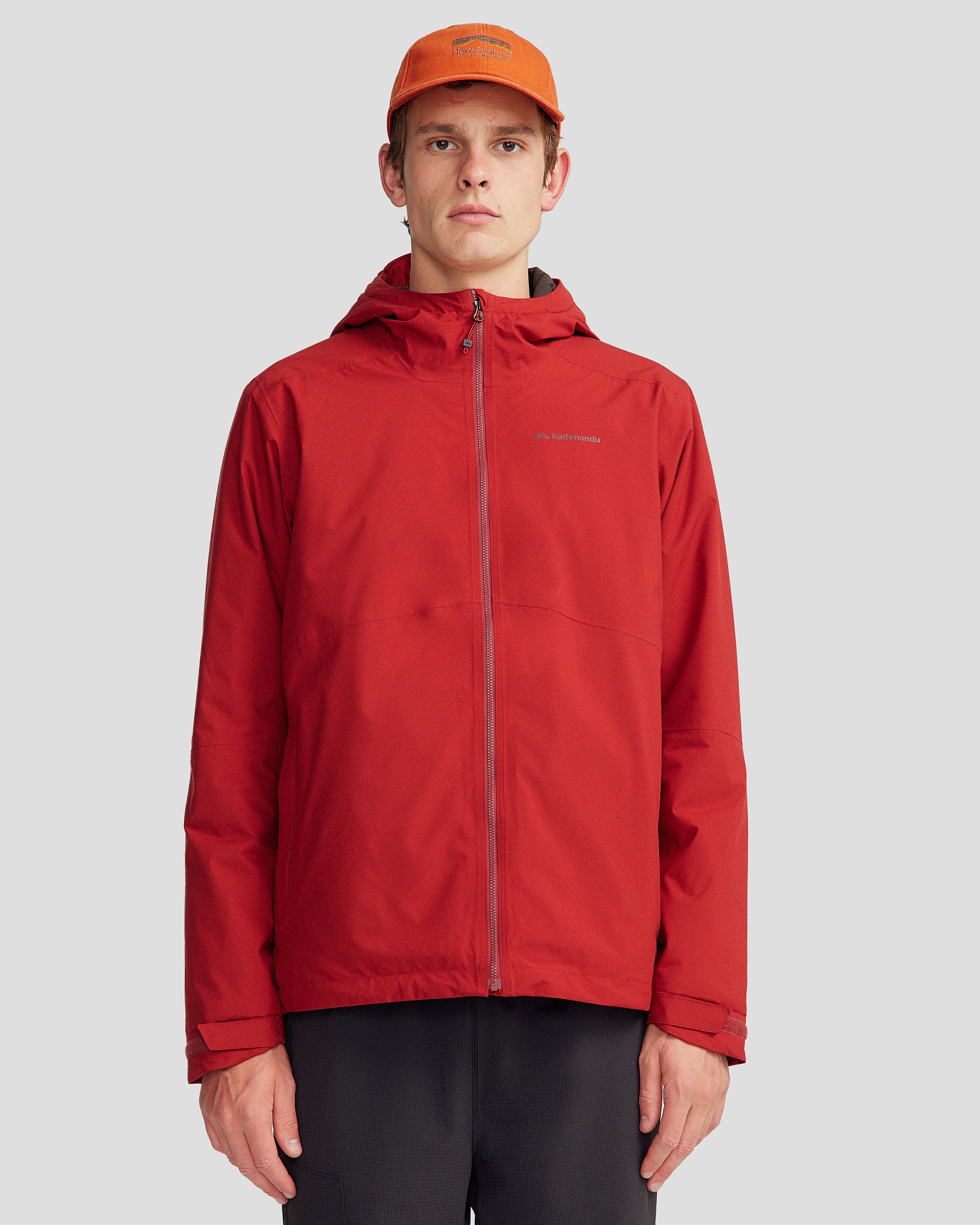 Men's Trailhead 2L novaLOFT Waterproof Rain Jacket - Lightweight Windproof Hiking Shell for Outdoor Adventures (Pinot Color) - Perfect for Hiking, Camping & Travel in Wet Weather