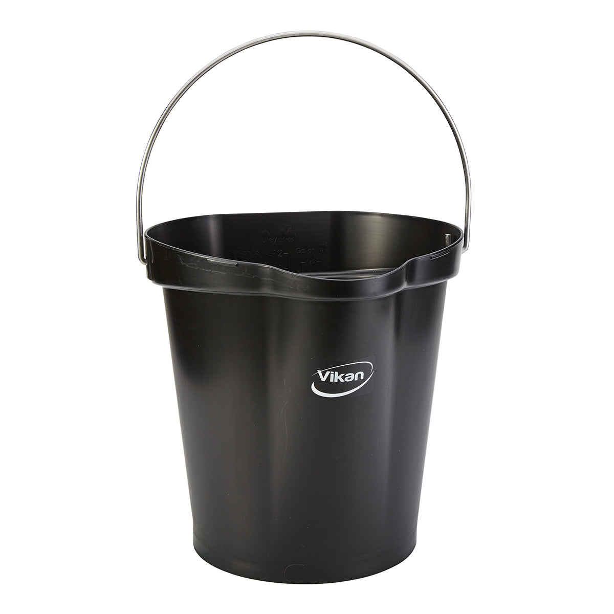 Vikan 3 Gallon Heavy Duty Bucket with Stainless Steel Handle - Durable Utility Pail for Cleaning, Gardening, and Household Chores (1-Pack)