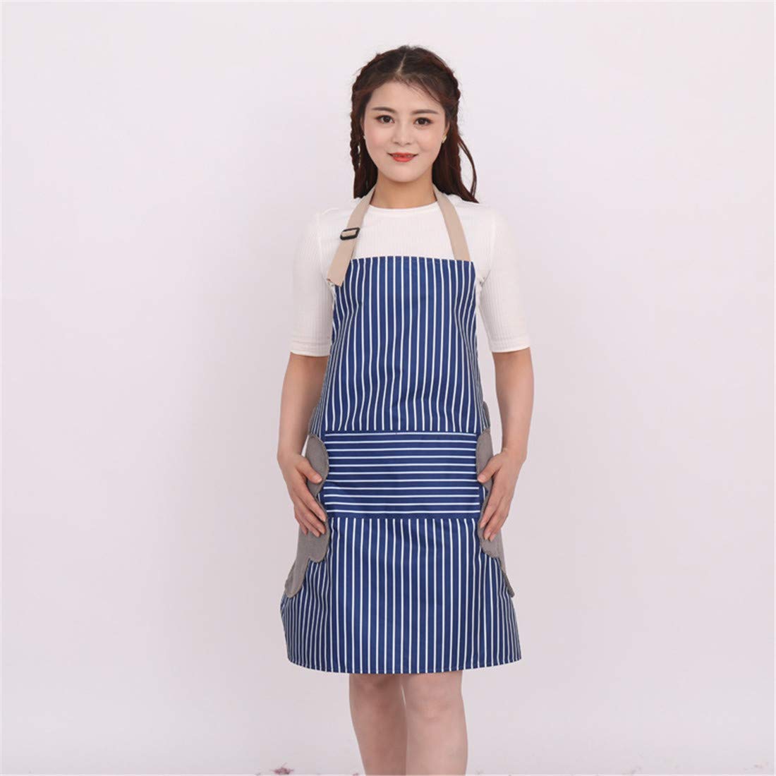 Women's Adjustable Kitchen Apron with Hand Wipe Pockets - Perfect for Cooking, Baking, BBQ & Home Cleaning - Durable & Stylish Chef Apron for Women