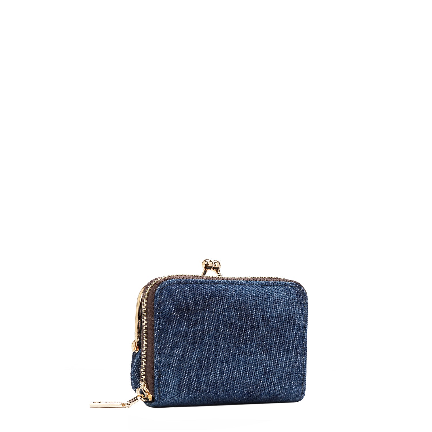 DENIM JULIA MINI WALLET - Stylish Women's Small Wallet with Card Slots & Zipper Pocket - Perfect for Everyday Use, Travel & Night Out