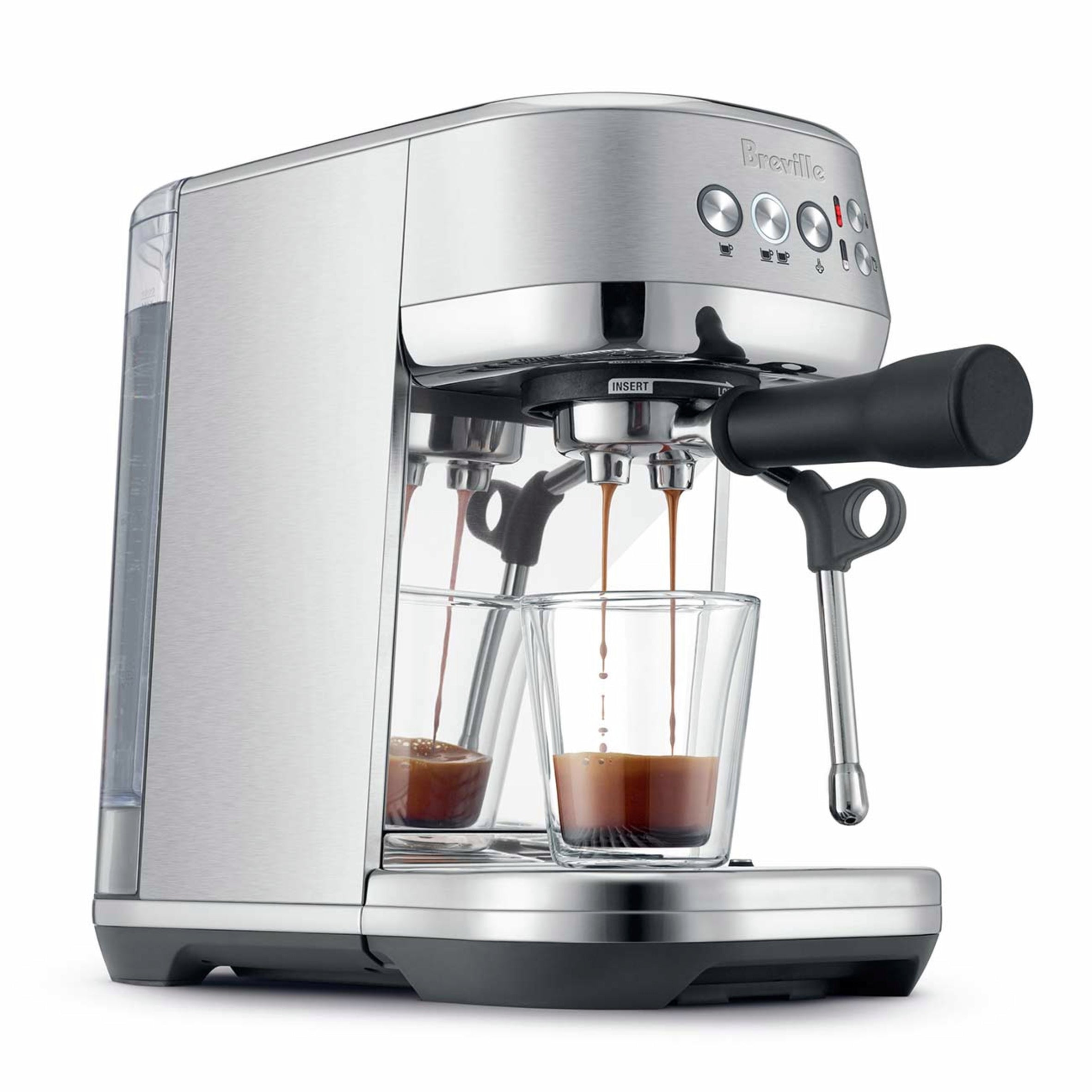 Breville Bambino Plus BES500BSS Espresso Machine - Compact Automatic Coffee Maker for Home Baristas | Perfect for Small Kitchens, Office Use & Entertaining Guests