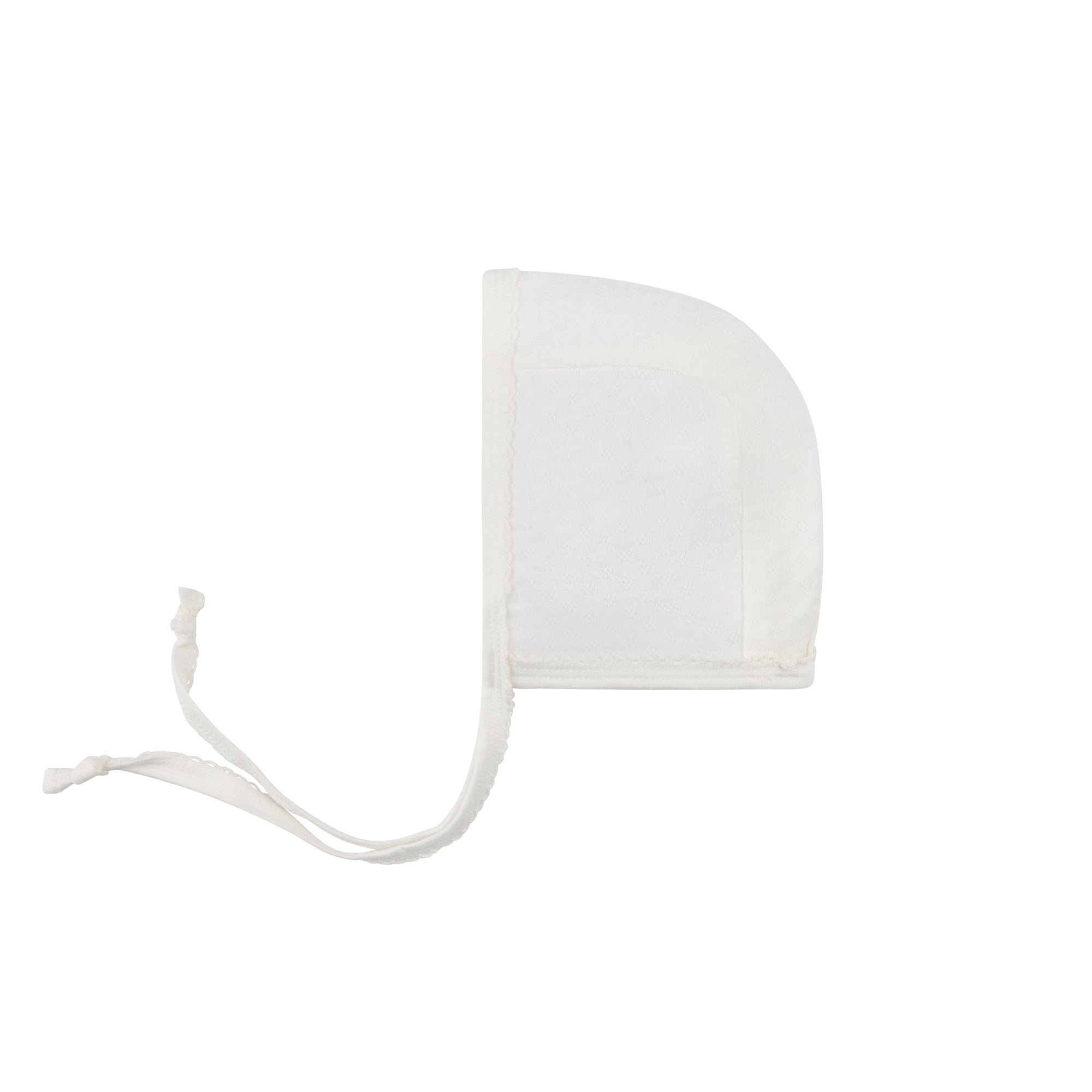 Ely's & Co Ivory Heart Pointelle Baby Footie and Bonnet Set - Soft Knit Newborn Outfit for Photo Shoots, Gifts & Special Occasions