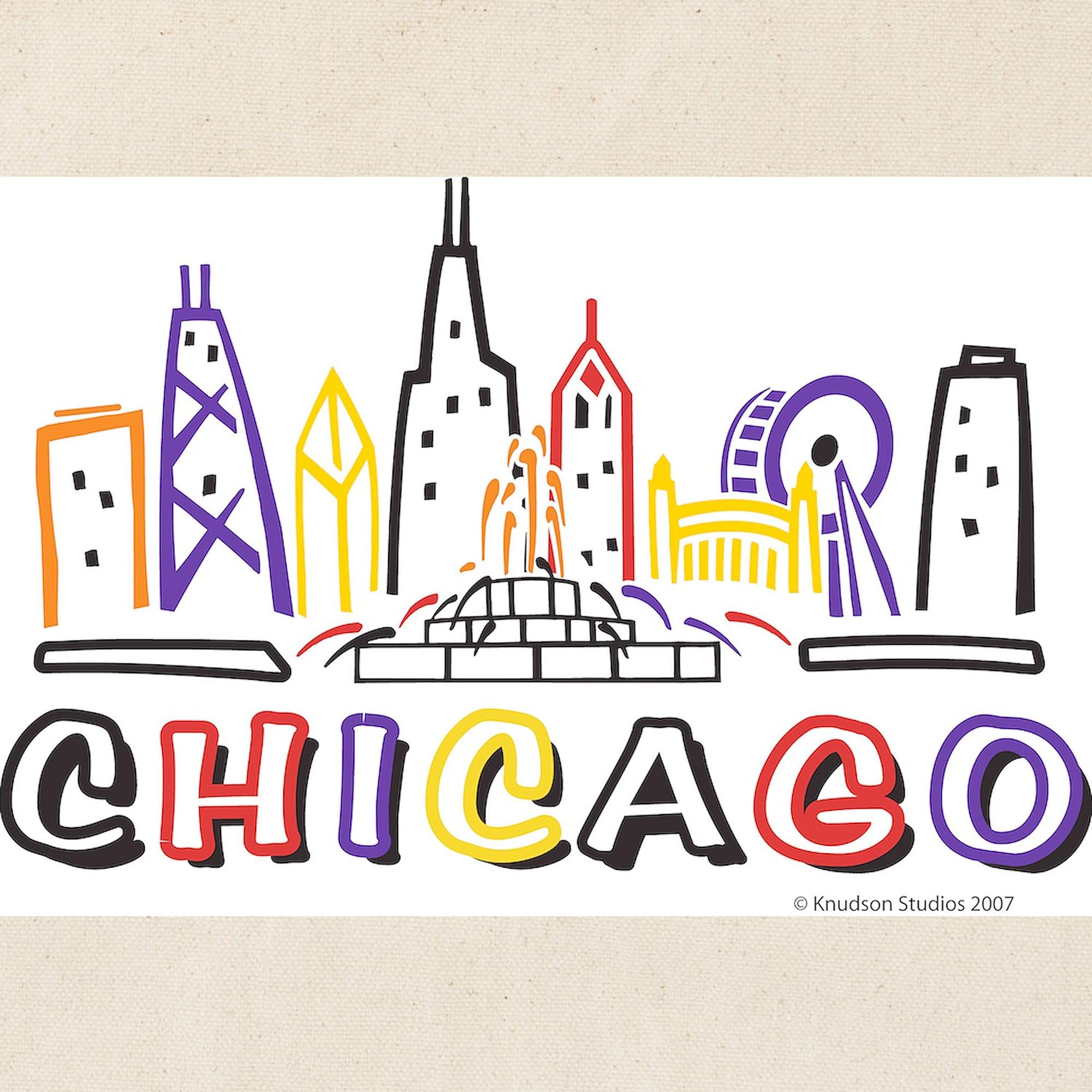 Stylish Chicago Skyline Tote Bag - Natural Canvas Reusable Shopping Bag for Groceries, Beach & Daily Use | Eco-Friendly & Durable