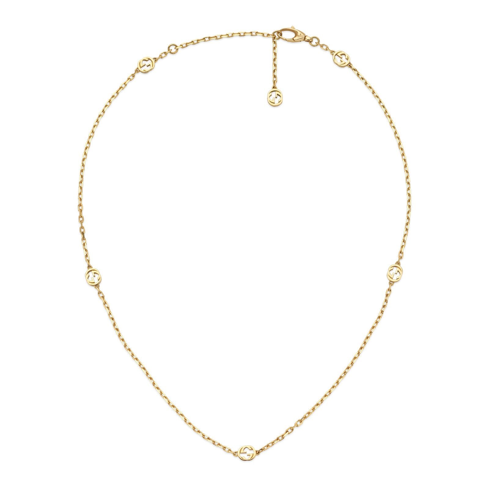Gucci Interlocking 18K Yellow Gold Necklace YBB629901001 - Luxury Jewelry for Women, Perfect for Gifts, Parties & Special Occasions
