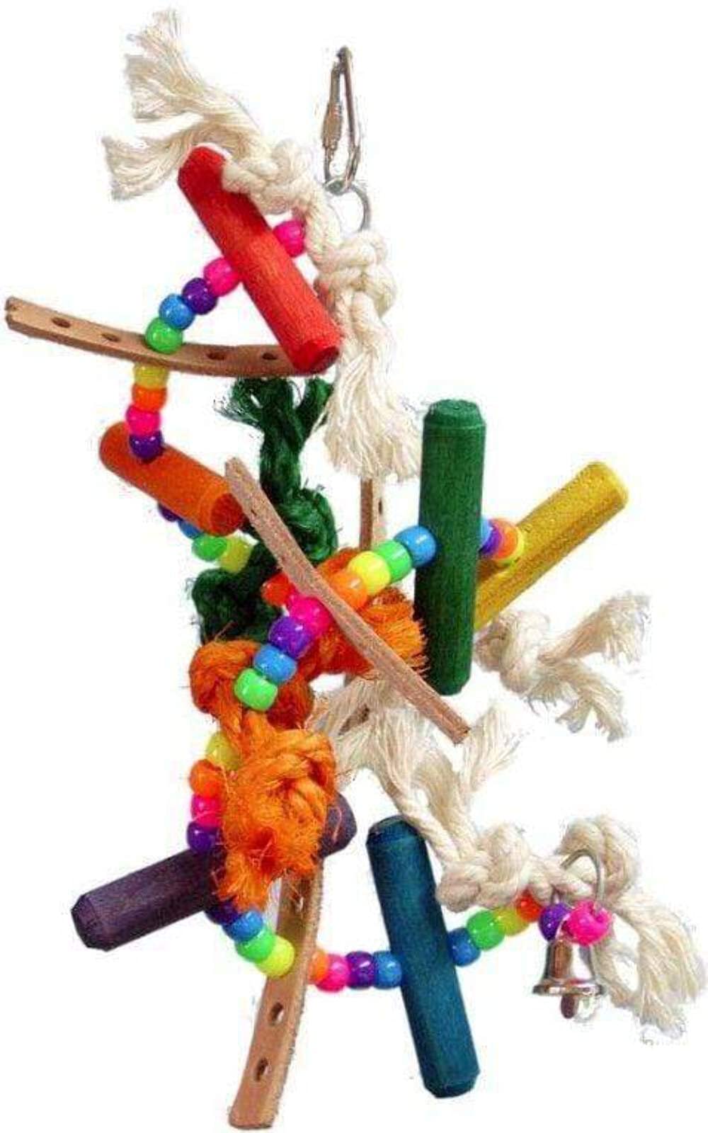 11-Inch Spiral Bird Toy - Colorful Interactive Parrot Chewing Toy for Small & Medium Birds - Perfect for Playtime & Mental Stimulation