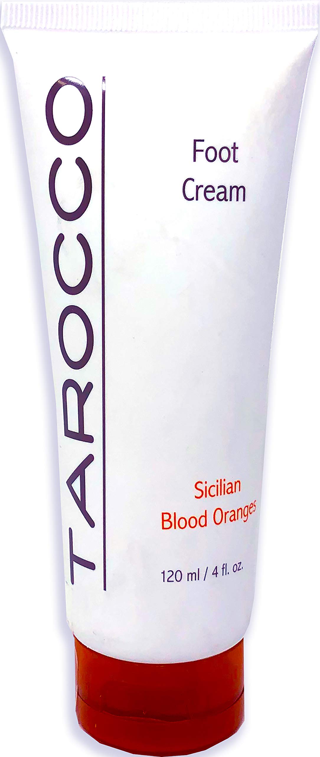 Baronessa Cali Tarocco Sicilian Blood Orange Foot Cream - Hydrating & Refreshing Moisturizer for Dry Cracked Feet - 4oz - Perfect for Pedicures, Spa Days & Post-Workout Foot Care
